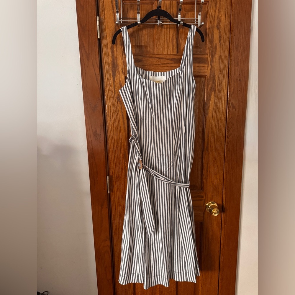 Anthropologie Fowler Dress by Maeve Navy Midi - Picture 3 of 7